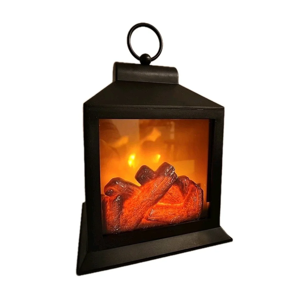 New‎ Greyson Home Westmor Tabletop LED Fireplace #767616 Black On/Off Timer NIB